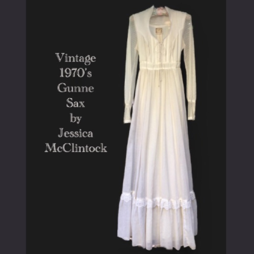 Vintage Gunne Sax 1970’s Bohemian Wedding Dress